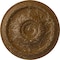 Ekena Millwork Oslo Ceiling Medallion (Fits Canopies up to 7 5/8"), 38 3/8"OD x 2 7/8"P, Smokey Topaz Crackle CM38OSSTC - alternate 1